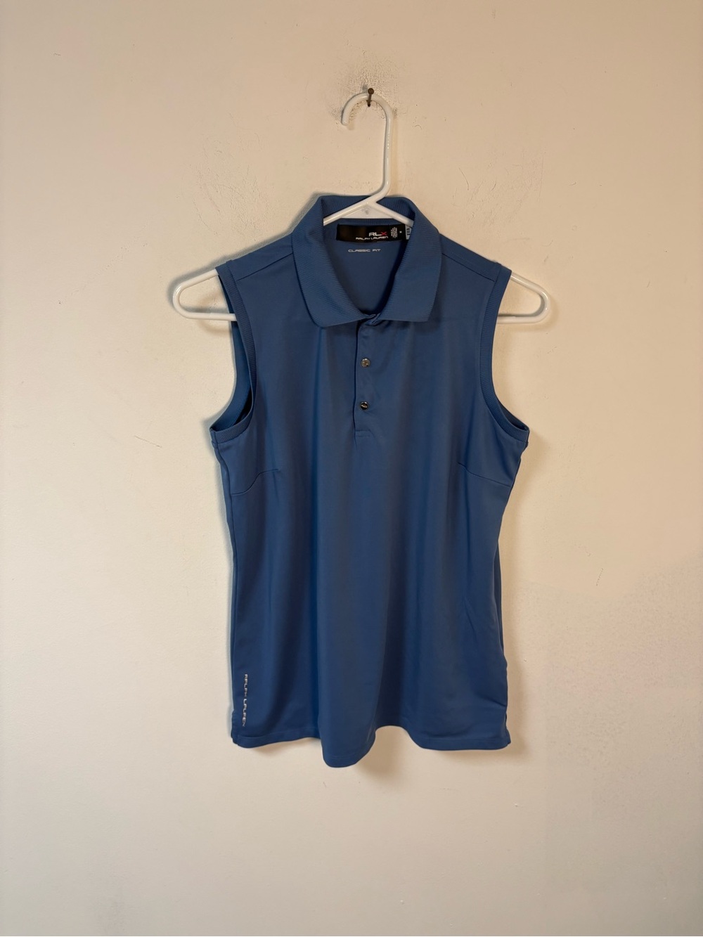 RLX Ralph Lauren Womens Sleeveless Blue Polo Performance Top Medium